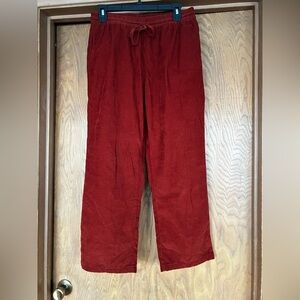 Style & Co rust corduroy pants, drawstring, MP